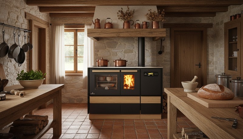 Cuisinière à bois Lohberger Dachstein bois/granulé