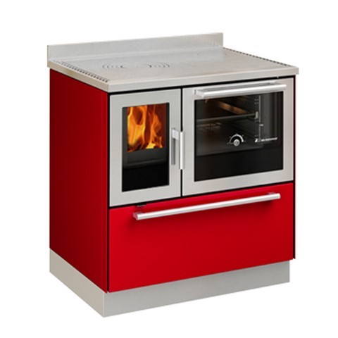 Cuisinière à bois DeManincor F80 rouge